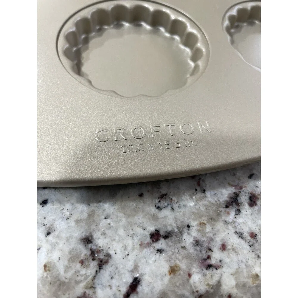 Crofton Mini Tart Baking Pan – 12 Cavities – 10.6” x 15.5” – Bakeware